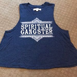 Spiritual Gangster Heather Blue Tank